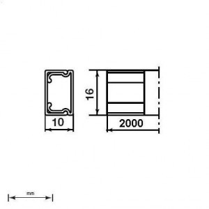 CANALETA DE 1 VÍA ADHESIVA 10X16 tramo 2 metros. Solera. Mod. 9161016-2786.jpg