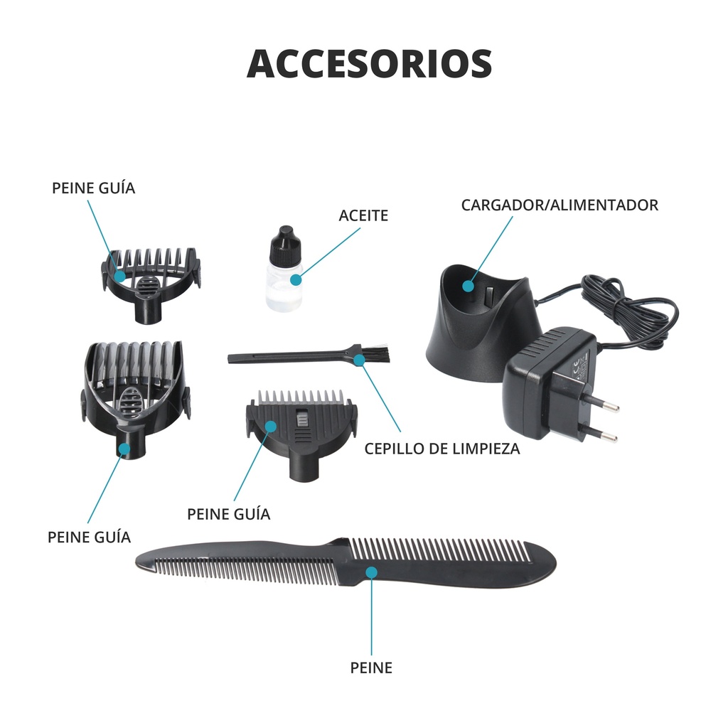 Cortapelos/Barbero recargable azul. Mod. TMHC106B-14389.jpg