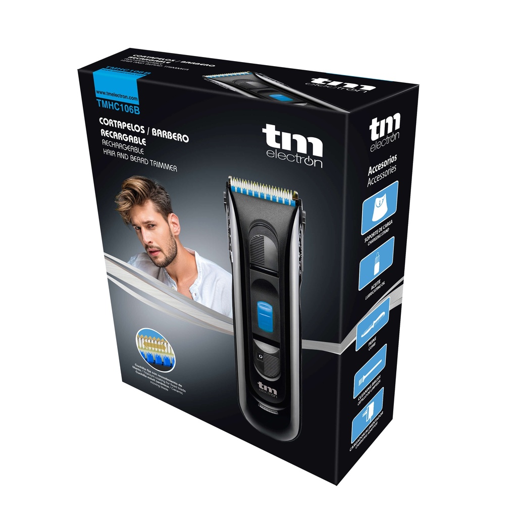 Cortapelos/Barbero recargable azul. Mod. TMHC106B-14392.jpg