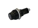 Portafusible para fusibles de 5x20mm. Cierre a rosca. 10A./250V. Fijación a Rosca. Mod. 0612