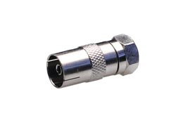 Conector Adaptador F Macho - Hembra TV. Mod. 1498