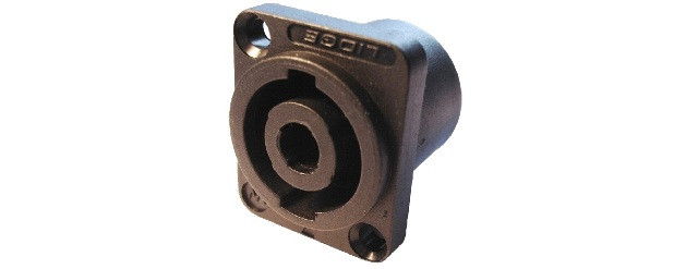Conector hembra chasis speakon 4 contactos cuadrado. Mod. 3519