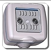 Base de TV y radio estanco (IP 65). Solera. Mod. 3147