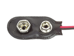 Portapila 9V clip 160mm con norma UL. Mod. 33.090/160UL