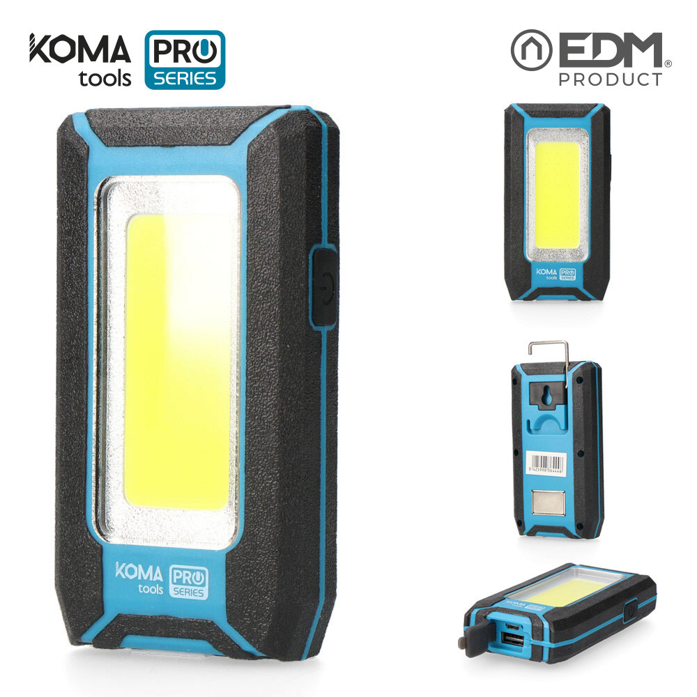 Linterna LED profesional COB 500LUMEN 8W KOMA TOOLS. Mod. 36444