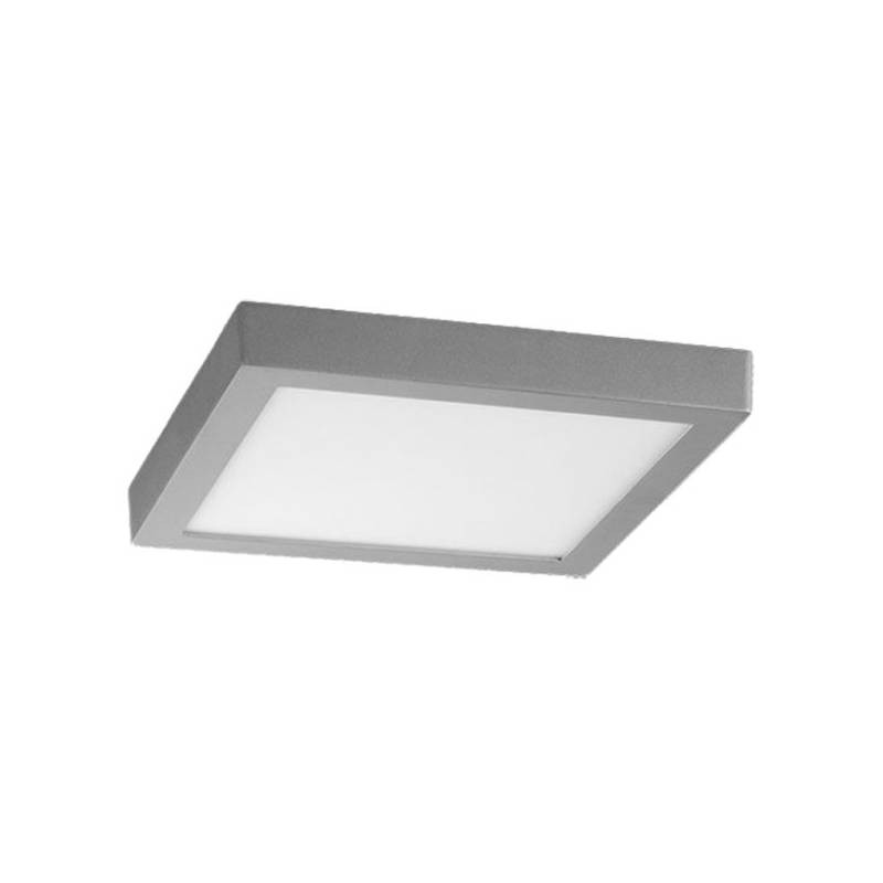 Downlight LED 18W 6000K cuadrado superficie cromo mate. Mod. 461830CW