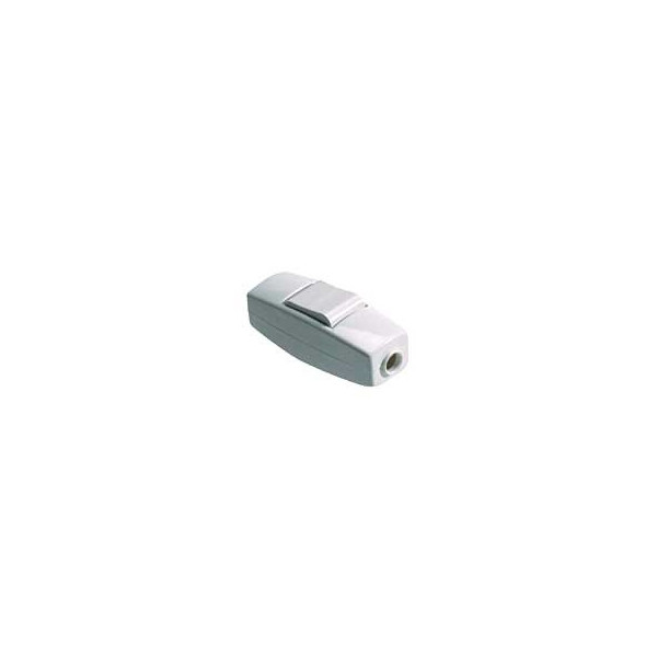 Interruptor bipolar pasante de 6A de color blanco. Solera Mod. 45015