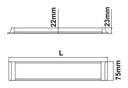 Regleta LED superficie perfil bajo 150cm 45W. Mod. 81.003/45/DIA