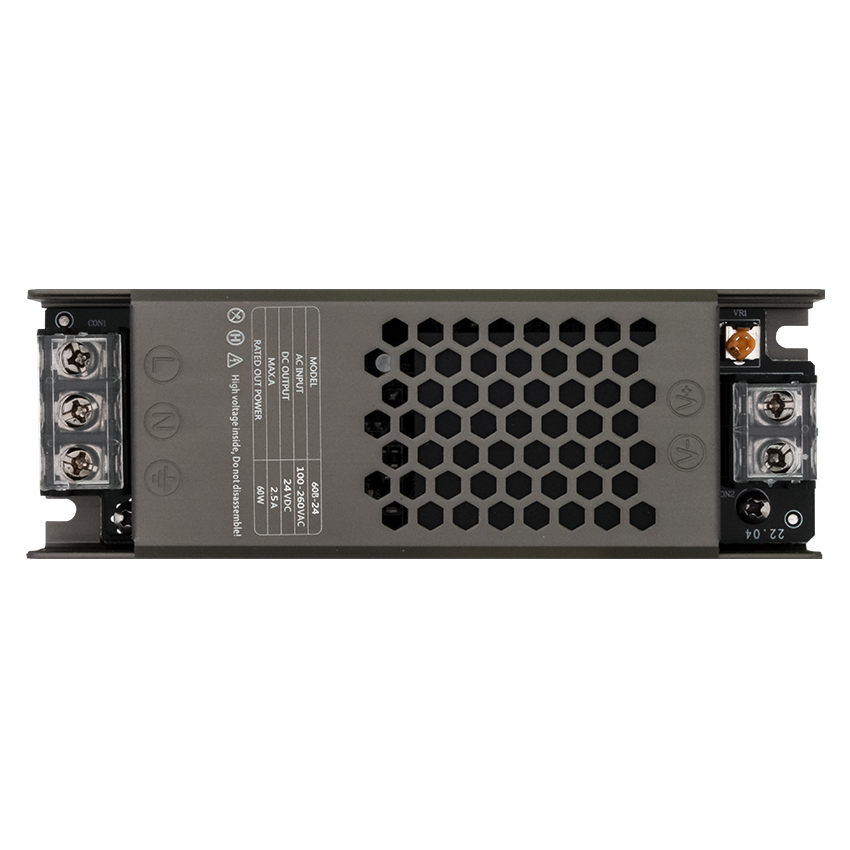 Fuente alimentación metálica 24VDC 60W 2.5A LDV. Mod. 844526