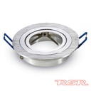 Aros Dicroica Basculante Aluminio Rayado Redondo 82X25mm. Mod. 9144