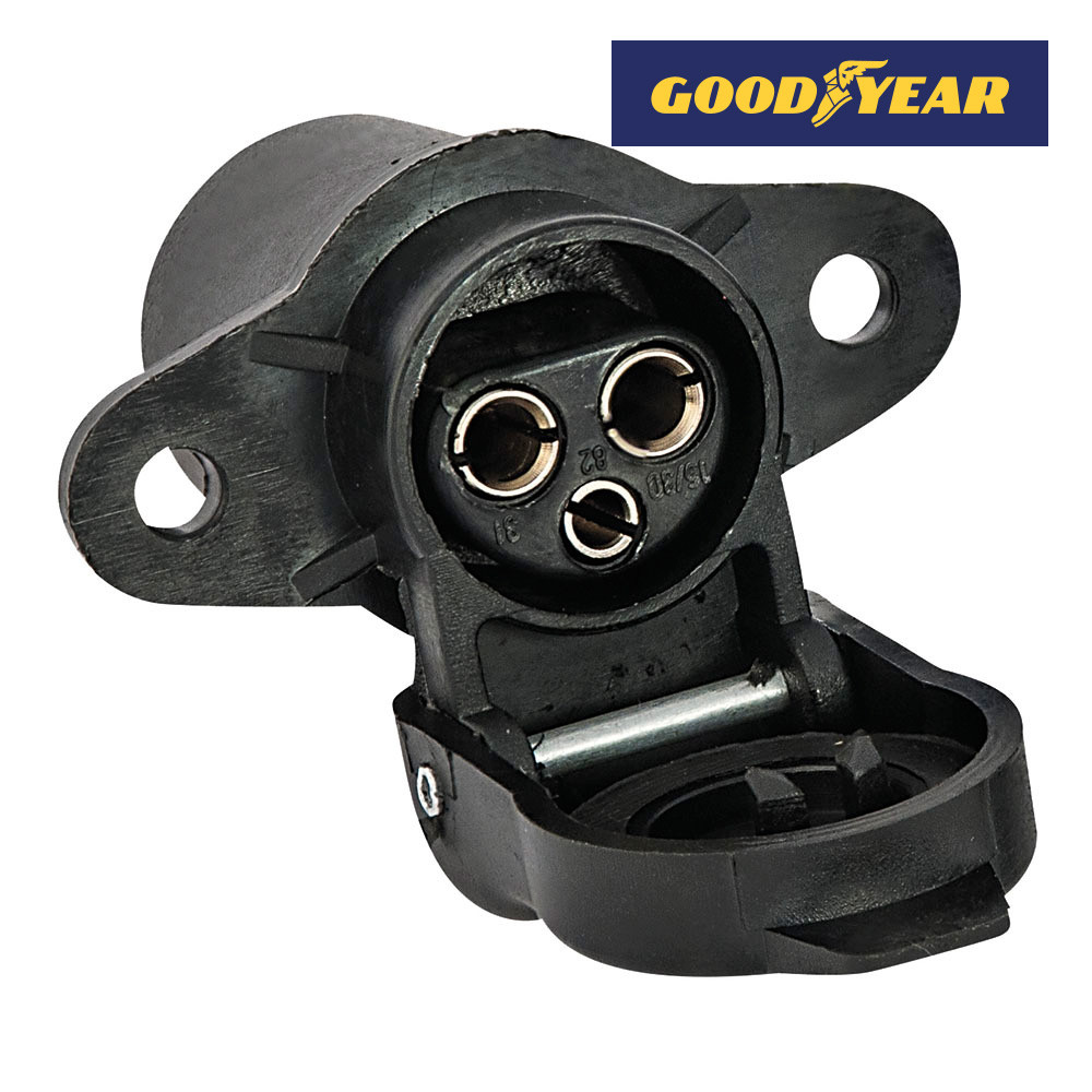 Conector hembra remolque 3 pines goma. Mod. 99560
