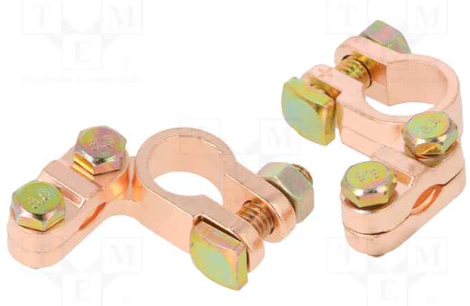 Pareja bornas de batería estándar 12V. Mod. BP-GA003