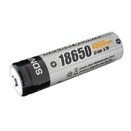 Pila linterna recargable 3.7V 4800 mAh 18650. Mod. SDNMY