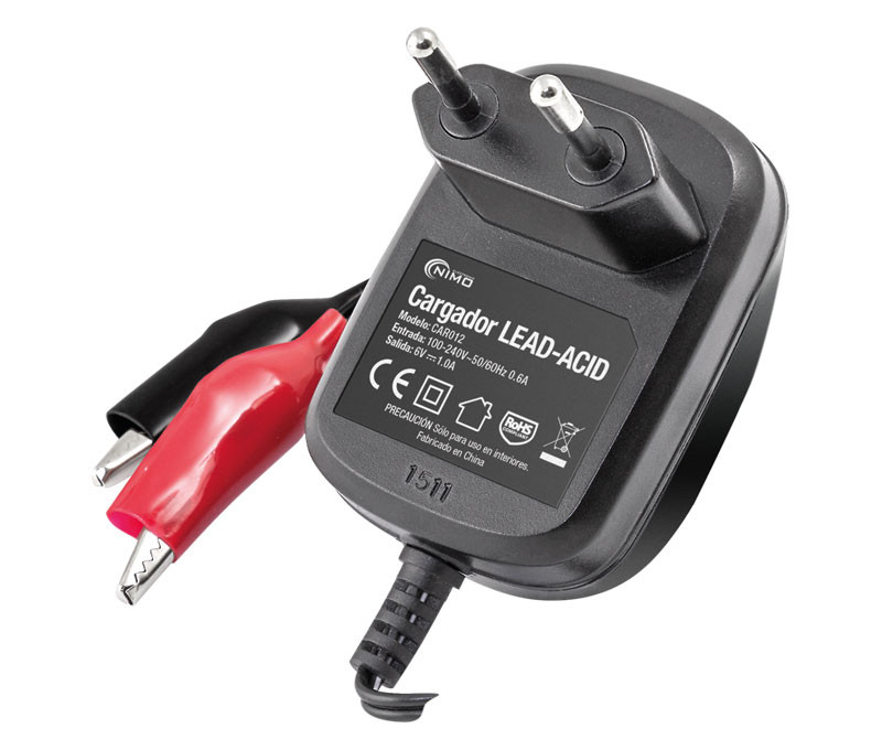 Cargador Baterías de Plomo 6V/1A