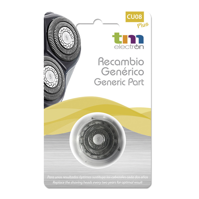 Cabezal de afeitado compatible Philips Quadra Action y las series 6000 y 600. Mod. CU08 Plus