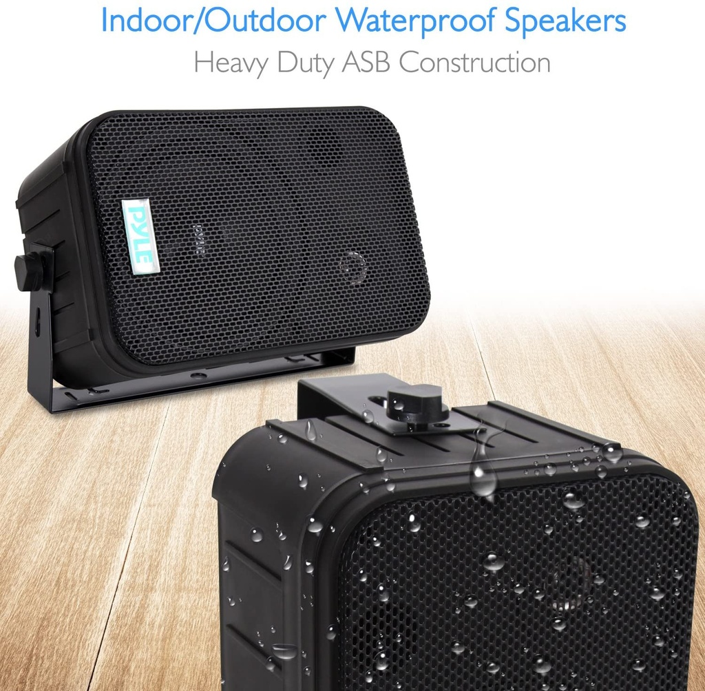 Pareja altavoces  6" exterior negros Pyle. Mod. PDWR50B