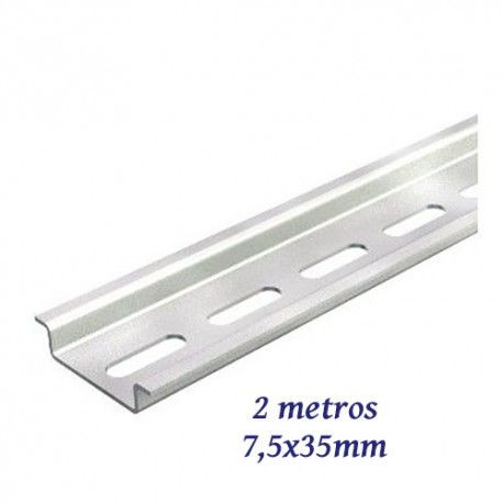 Carril DIN Omega perforado 7,5x35MM METRO. Mod. PERRAN