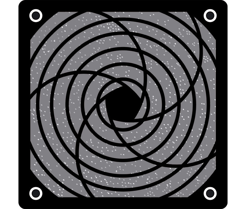 Rejilla para ventiladores con filtro 120X120. Mod. RJV012
