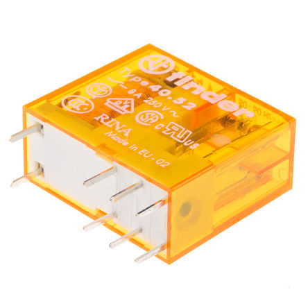 Relé standard 24Vca 2Cto. 8A Finder. Mod. 40.52.8.024.0000