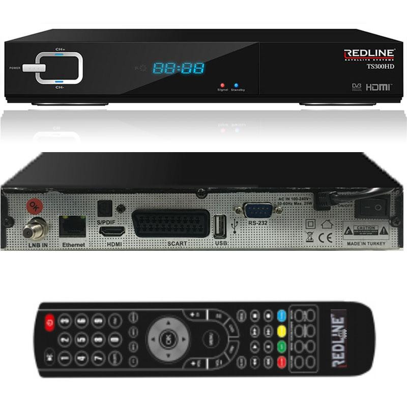 Receptor Satélite Redline WIFI  + Cable HDMI +Antena. Mod. TS 300 HD PLUS