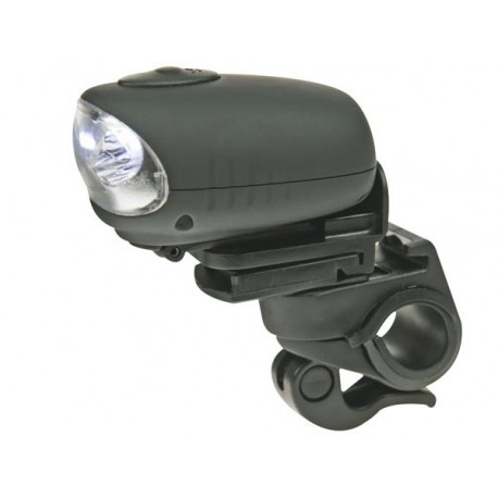 POTENTE LINTERNA DINAMO CON LEDs PARA BICICLETA - CON SOPORTE - 3 LEDs