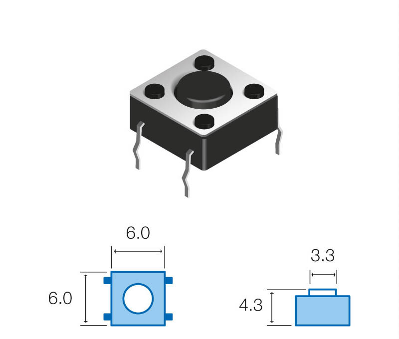 Pulsador de tacto vertical Mod. SW061