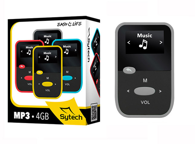 Reproductor Mp3 4gb negro gris Sytech. Mod. SY-7316