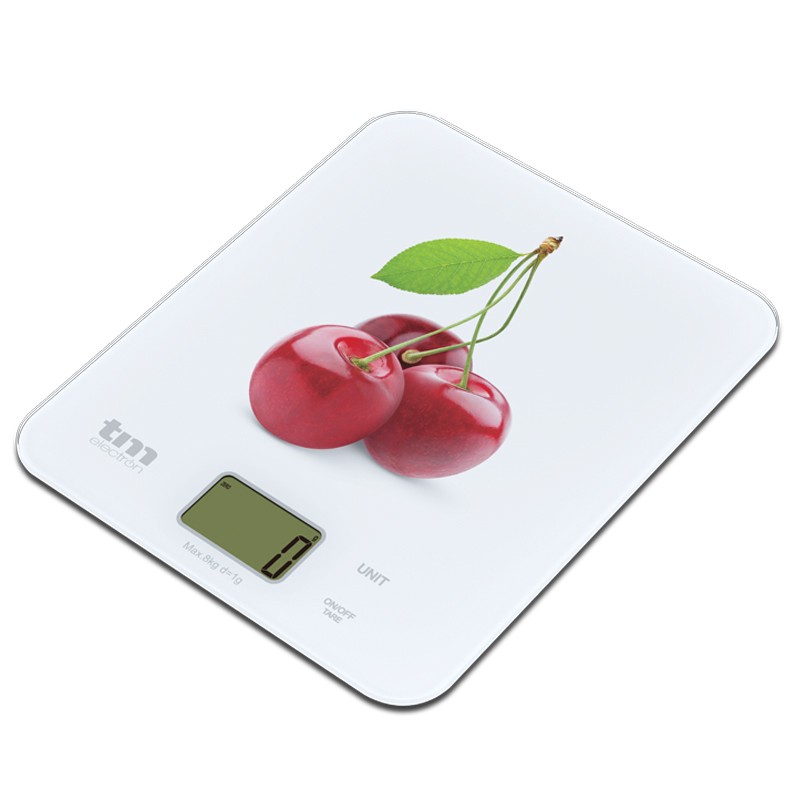 Báscula de cocina motivo cerezas TMelectron