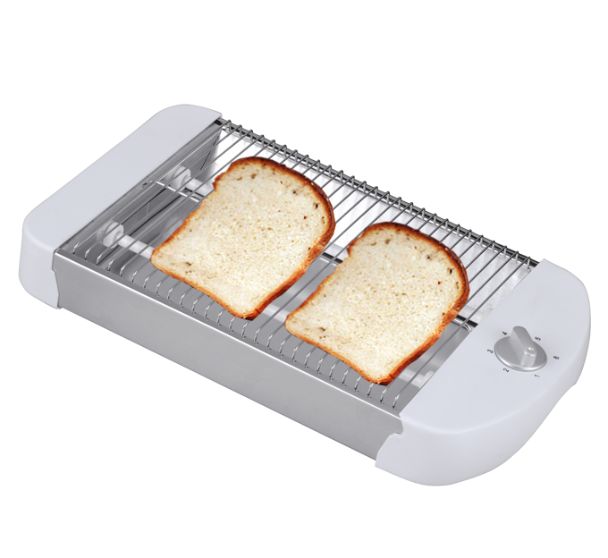 Tostador plano de 600W de 2 resistencias y termostato regulable Bastilipo. Mod. TPB-600