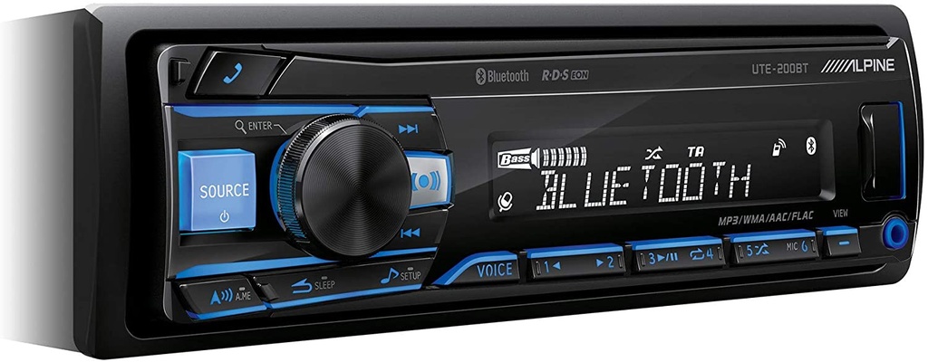 Autoradio USB FM Bluetooth Alpine. Mod. UTE-200BT