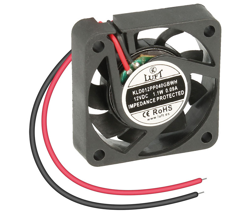 Ventilador con rodamiento de bolas 12VDC 40X40X10. Mod. VEN002