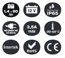 Cargador de baterías inteligente 12V 3.5A. Mod. VICBI12
