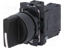 Interruptor rotativo 3 posiciones NA x2 3A/240VCA 22mm negro Telemecanique. Mod. XB5 AD33