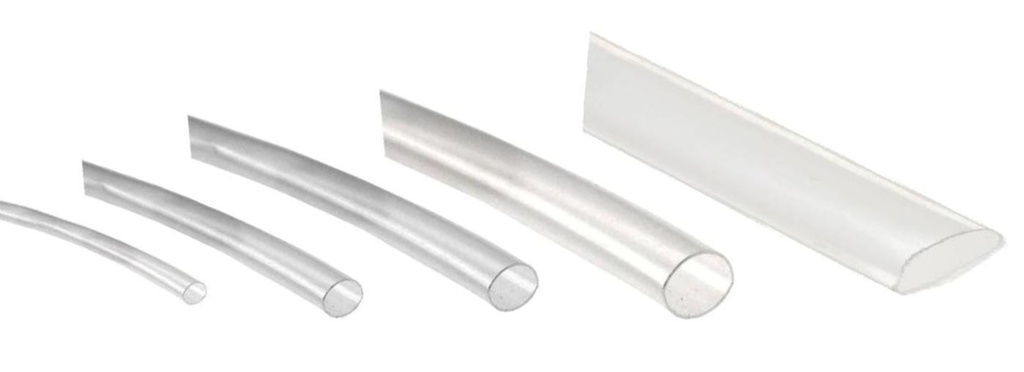 Tubo termorretractil 6.4 mm Transparente 1 metro. Mod. XBPT-6.4TR