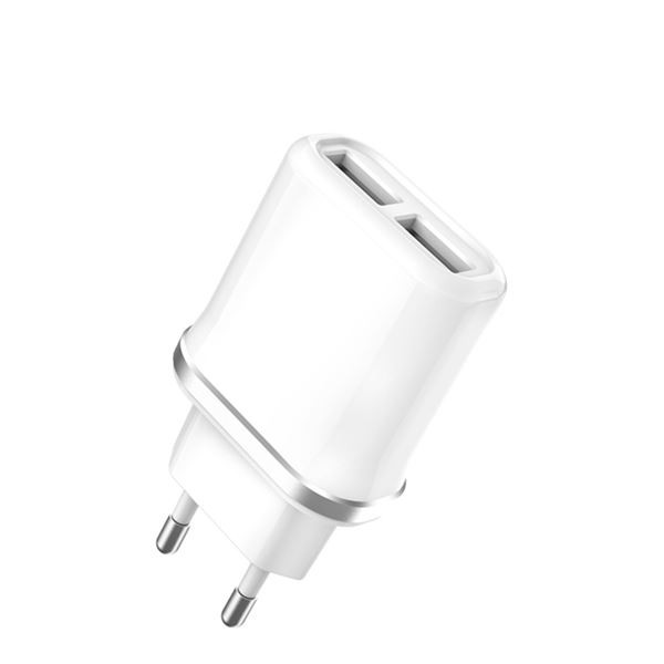 Cargador 2 X USB 2.1A blanco 3.0 XO. Mod. XOL52WH
