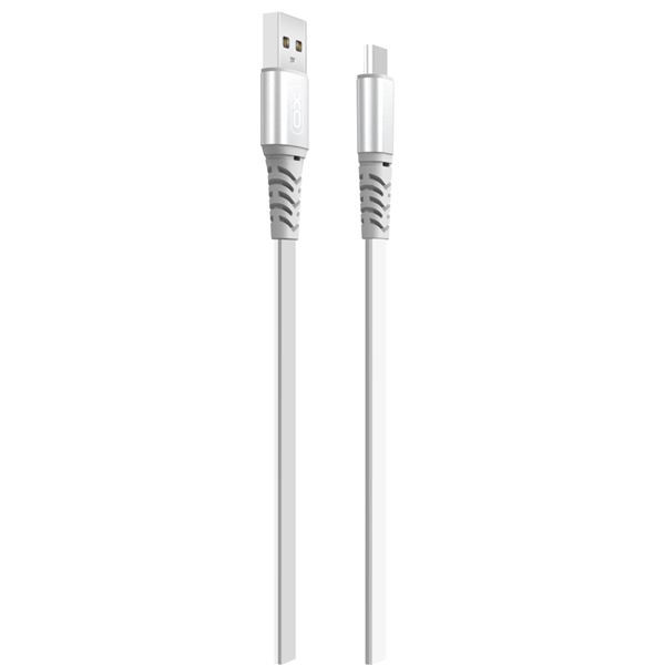 CABLE CARGA RÁPIDA USB A TIPO C SILICONA 2A 1M PLATA XO. Mod. XONB154TCSL