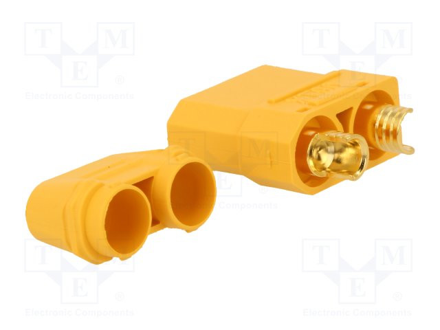 Conector hembra aéreo de alimentación DC XT90 2 pin. Mod. XT90H-F