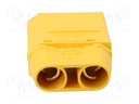 Conector macho aéreo de alimentación DC XT90 2 pin. Mod. XT90H-M