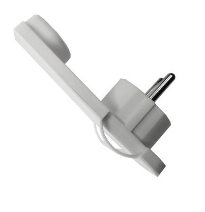 [40080DIM] CLAVIJA TRAS MUEBLE BLANCA SALIDA LATERAL. MOD. 36024B