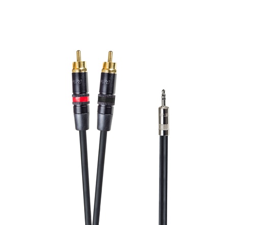 [409002DCU] Conexión PRO 3,5 Jack M Stereo Rean - 2 x RCA M Rean 2 metros. Mod. 409002