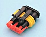 [4423660VDR] Conector estanco “SUPER SEAL” SERIE  1,5 mm 3 contactos macho. Mod. 44.23660