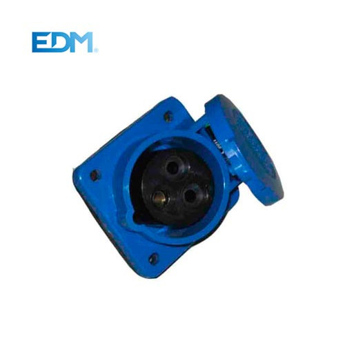 [46005DIM] BASE EMPOTRAR CETAC 2P+T AZUL 16A 220V EDM. MOD. 46005
