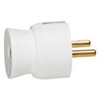[50313GEN] CLAVIJA CONECTOR SCHUKO MACHO AÉREO BLANCO. LEGRAND Mod. 50313