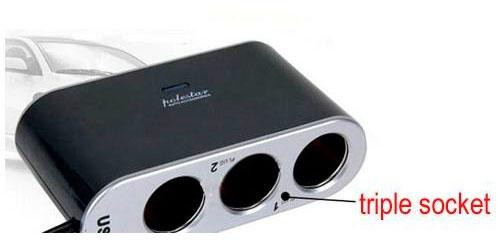 [90211ENU] Cargador Mechero Triple Switch USB. Mod. WF0306