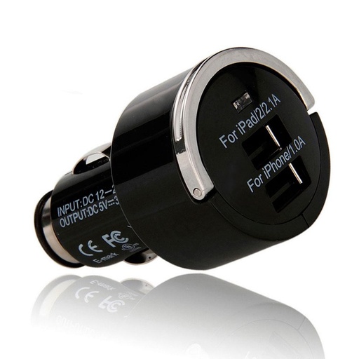 [99029ENU] Cargador coche doble 12/24VDC USB 3.1A. Mod. 99029