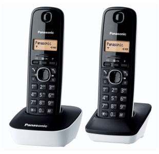 [KXTG1612WTME] Telefono Inalámbrico duo Panasonic Color Blanco. Mod. KX-TG1612W
