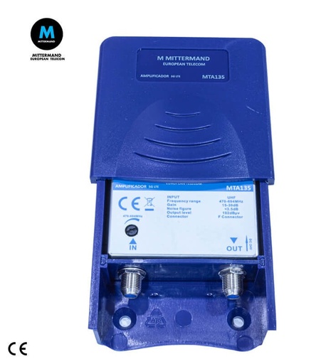 [MTA135SUR] Amplificador mástil MTA 1 x UHF 35dB LTE. Mod. MTA135
