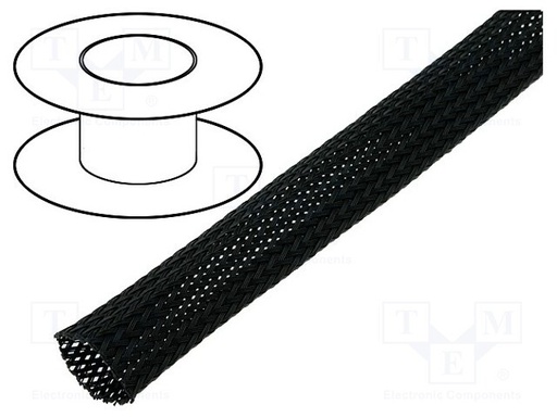 [OPL15BKTME] Funda trenzada poliester 13 a 20 mm negra. Mod. OPL.15-BK