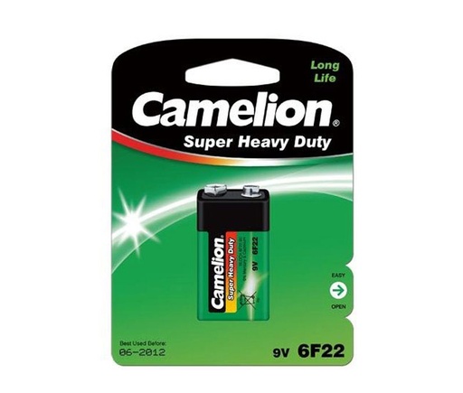 [PICA015ELM] Pila salina Camelion 6F22 9V. Mod. 6F22-BP1G