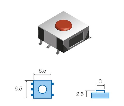 [SW030ELM] Pulsador de tacto SMD Mod. SW030